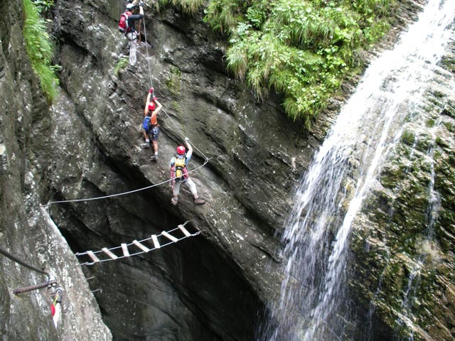 Postalmklamm-Klettersteig: Wasserfallbrücke