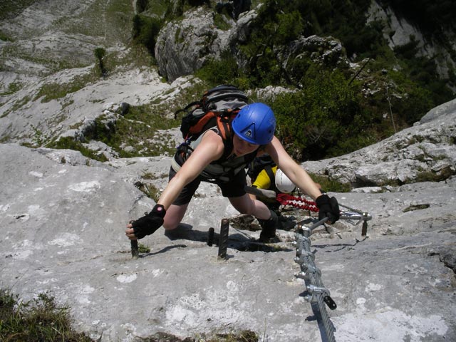 Kaiser Franz Joseph-Klettersteig: Irene vor Nummer 6