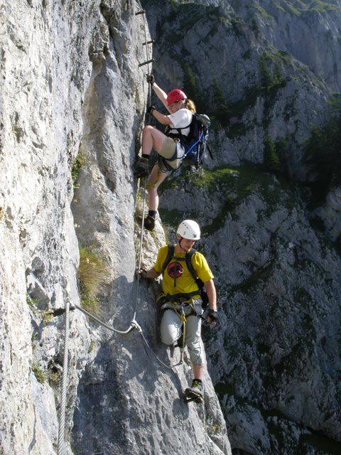 Kaiser Franz Joseph-Klettersteig: Daniela nach Nummer 6