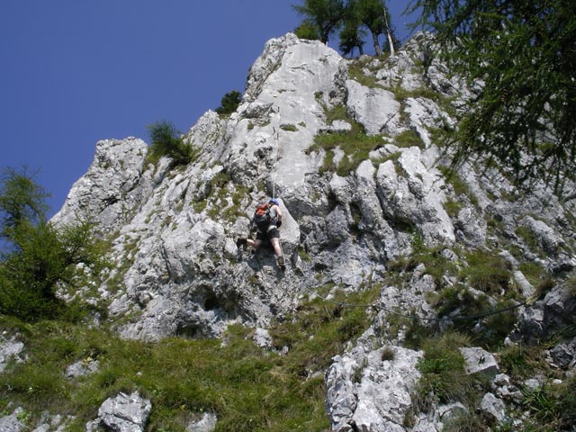 Kaiser Franz Joseph-Klettersteig: Irene vor Nummer 10