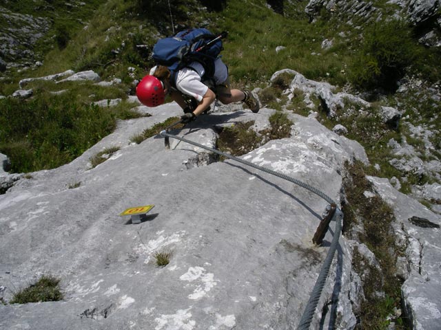 Kaiser Franz Joseph-Klettersteig: Daniela bei Nummer 10