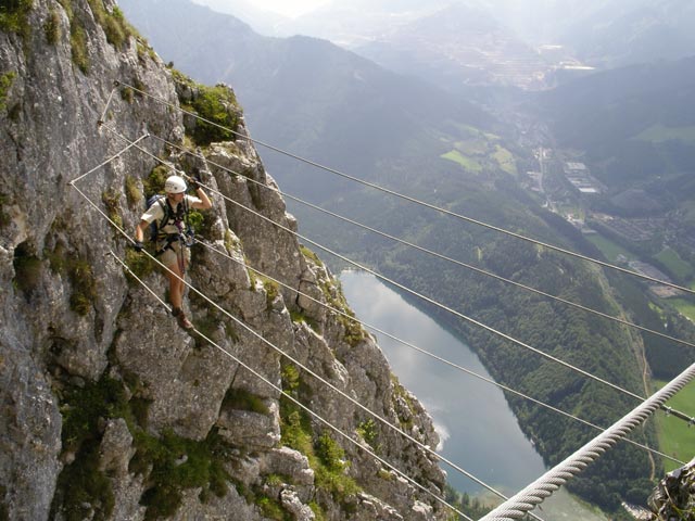 Kaiser Franz Joseph-Klettersteig: Ich auf der Seilbr&uuml;cke