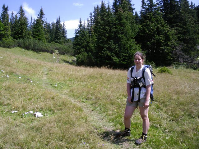 Daniela zwischen Kaiser Franz Joseph-Klettersteig und Ro&szlig;lochh&ouml;hlen-Klettersteig