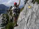 Kaiser Franz Joseph-Klettersteig: Daniela auf der Seilbrücke