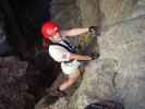 Roßlochhöhlen-Klettersteig: Daniela in der Höhle