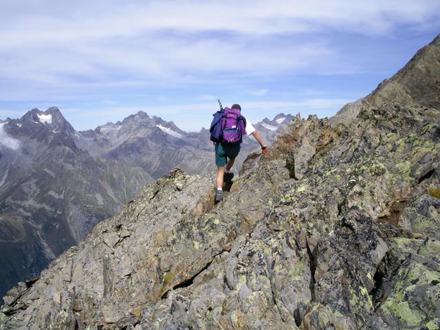 Erich am Mainzer H&ouml;henweg zwischen Wildem Mannle und Wurmsitzkogel (24. Aug.)