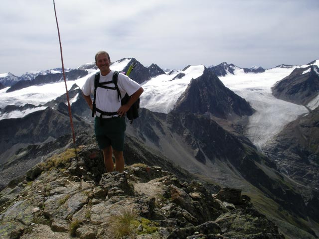 Erich am Mainzer Höhenweg zwischen Wurmsitzkogel und Gschrappkogel (24. Aug.)