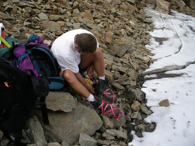 Erich am Mainzer H&ouml;henweg am Silberkarferner (24. Aug.)