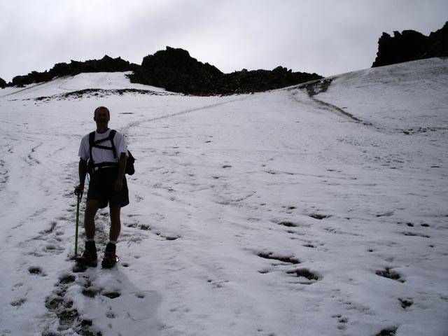Erich am Mainzer H&ouml;henweg am Silberkarferner (24. Aug.)