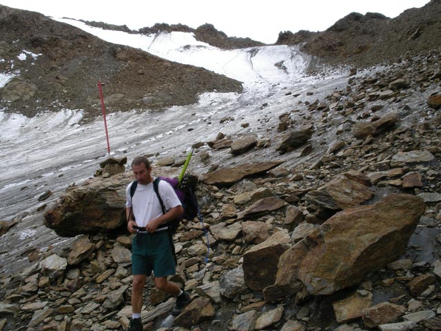 Erich am Mainzer H&ouml;henweg am Silberkarferner (24. Aug.)
