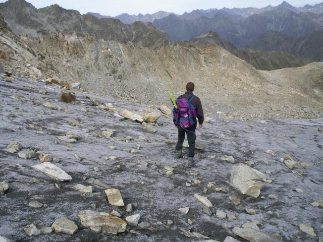 Erich am Mainzer H&ouml;henweg zwischen S&uuml;dlichem Puitkogelferner und N&ouml;rdlichem Puitkogelferner (24. Aug.)