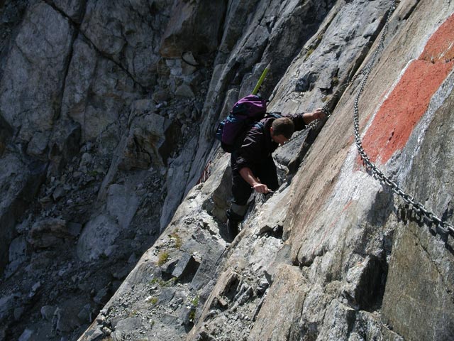 Erich am Mainzer H&ouml;henweg zwischen N&ouml;rdlichem Puitkogelferner und Wei&szlig;maurachjoch (24. Aug.)