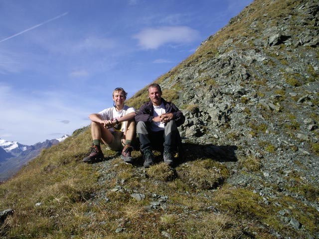 Ich und Erich am Kapuzinerjoch, 2.710 m (25. Aug.)