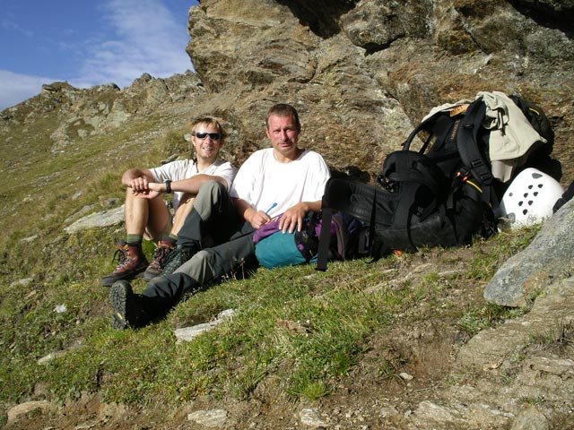 Ich und Erich am Forchheimer Weg zwischen Erlanger H&uuml;tte und Forchheimer Biwak (27. Aug.)