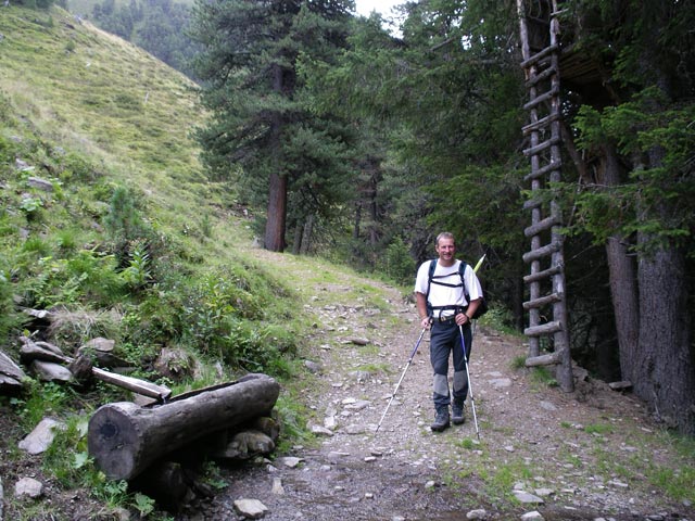 Erich am Forchheimer Weg zwischen Muthütte und Maisalpe (27. Aug.)