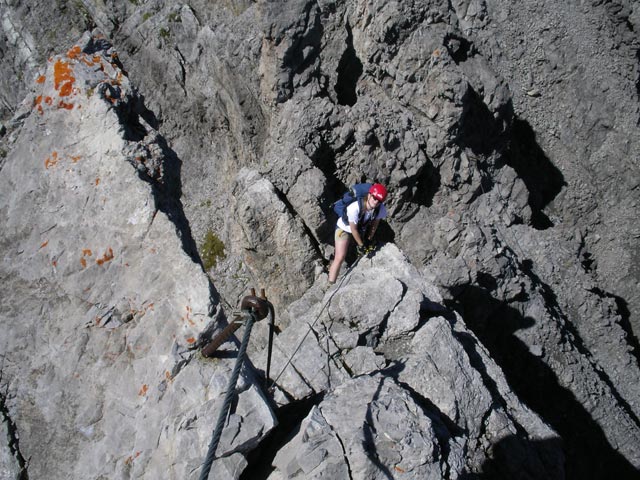 Arlberger Klettersteig: Daniela am Lisungrat