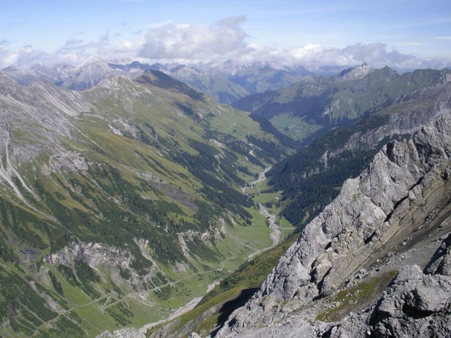 Almajurtal vom Arlberger Klettersteig aus