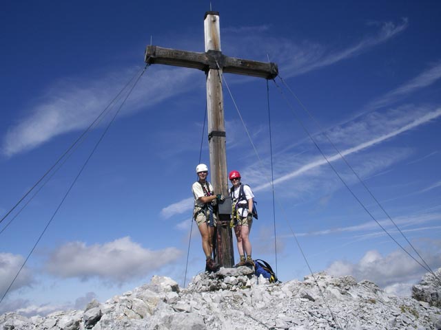 Arlberger Klettersteig: Ich und Daniela auf der Weißschrofenspitze, 2.752 m