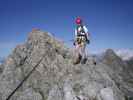 Arlberger Klettersteig: Daniela auf der Knoppenjochspitze