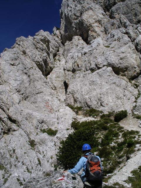 Irene auf Weg 656 in der Forc. delle Cenge