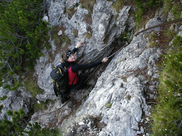 Irene zwischen Rif. Zacchi und Via Ferrata Ponza Grande