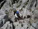 Via Ferrata Ponza Grande: Irene auf der Leiter