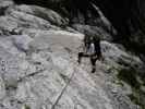 Irene zwischen Via Ferrata Ponza Grande und Rif. Zacchi