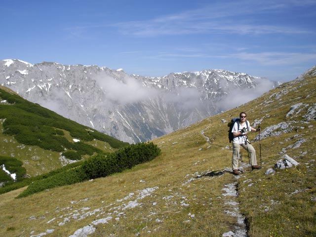 Daniela zwischen Zlacken und Feistringstein-Klettersteig