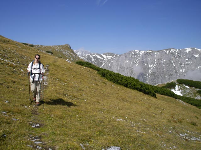 Daniela zwischen Zlacken und Feistringstein-Klettersteig