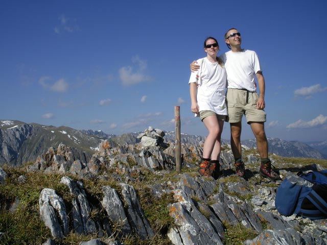 Daniela und ich auf der Schönleitenspitze, 1.809 m