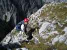 Feistringstein-Klettersteig: Daniela im Ausstieg