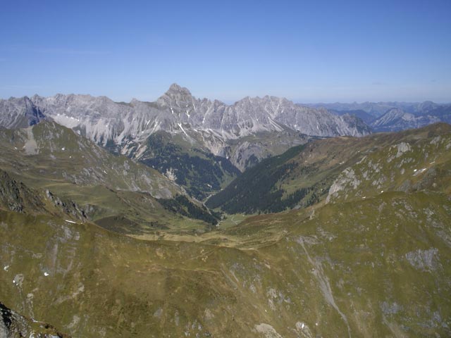 Zimba vom Blodigrinne-Klettersteig aus