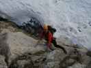 Blodigrinne-Klettersteig: Andreas in der schweren Variante des zweiten Teils