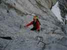 Blodigrinne-Klettersteig: Andreas in der schweren Variante des zweiten Teils