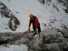 Blodigrinne-Klettersteig: Andreas im dritten Teil