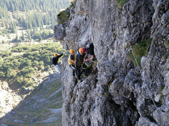 Kanzelwand-Klettersteig: ?, Raphael, Klaus und Manfred