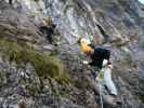 Kanzelwand-Klettersteig: Klaus, Raphael und ? im Einstieg