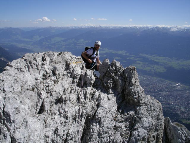 Vordere Brandjochspitze-S&uuml;dgrat: Andreas vor dem Spreizschritt