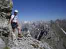 Vordere Brandjochspitze-Südgrat: Andreas zwischen erstem und zweitem Kamin