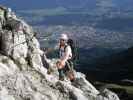 Innsbrucker Klettersteig: Andreas zwischen Frau-Hitt-Sattel und Westlicher Sattelspitze