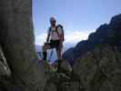 Innsbrucker Klettersteig: Andreas zwischen Frau-Hitt-Sattel und Westlicher Sattelspitze