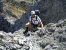 Innsbrucker Klettersteig: Andreas zwischen Westlicher Sattelspitze und Östlicher Sattelspitze