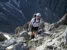 Innsbrucker Klettersteig: Andreas zwischen Westlicher Sattelspitze und Östlicher Sattelspitze