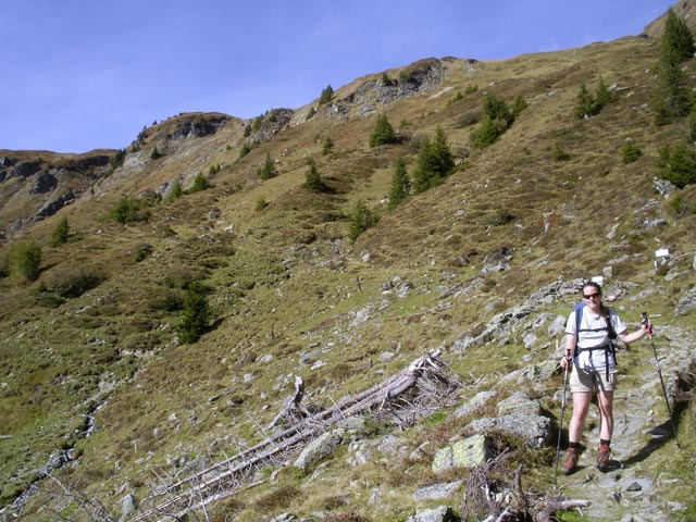 Daniela zwischen Kesselalm und B&uuml;rglh&uuml;tte (1. Okt.)
