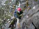 Henngrat-Klettersteig: Daniela in der Variante 'Da' Rassig' (29. Sept.)