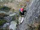 Henngrat-Klettersteig: Daniela in der Variante 'Da' Zache' (29. Sept.)