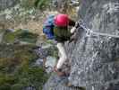 Henngrat-Klettersteig: Daniela in der Variante 'Da' Zache' (29. Sept.)