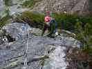 Henngrat-Klettersteig: Daniela in der Variante 'Da' Zache' (29. Sept.)