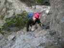 Henngrat-Klettersteig: Daniela in der Variante 'Da' Luftig' (29. Sept.)