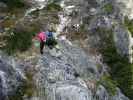 Henngrat-Klettersteig: Daniela in der Variante 'Da' Luftig' (29. Sept.)